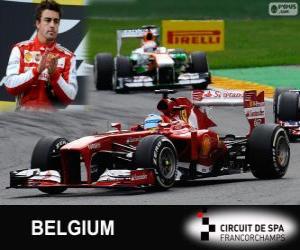 пазл Фернандо Алонсо - Ferrari - 2013 Гран-при Бельгии, 2º классифицированы